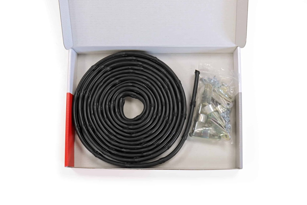 Sangle CAOUTCHOUC élastique Noire extensible, multi réglages, utilisation POLYVALENTE longueur 5M + 10 crochets d'attache métal.