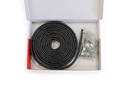 Sangle CAOUTCHOUC élastique Noire extensible, multi réglages, utilisation POLYVALENTE longueur 5M + 10 crochets d'attache métal.