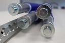 Kit de 4 barres de maintien vertical ALUMINIUM, Revétues Gomme, 1680 à 2050 mm - 2 x 2 Ml de Rail Aluminium Plat RAE/10