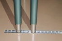 Kit de 4 barres de maintien vertical ALUMINIUM, Revétues Gomme, 1680 à 2050 mm - 2 x 2 Ml de Rail Aluminium Plat RAE/10