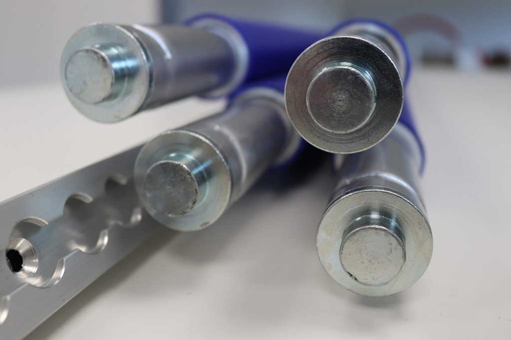 Kit de 4 barres de maintien vertical ALUMINIUM, Revétues Gomme, 1680 à 2050 mm - 2 x 2 Ml de Rail Aluminium Plat RAE/10