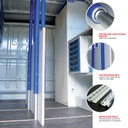 Kit de 4 barres de maintien vertical ALUMINIUM, Revétues Gomme, 1680 à 2050 mm - 2 x 2 Ml de Rail Aluminium Plat RAE/10