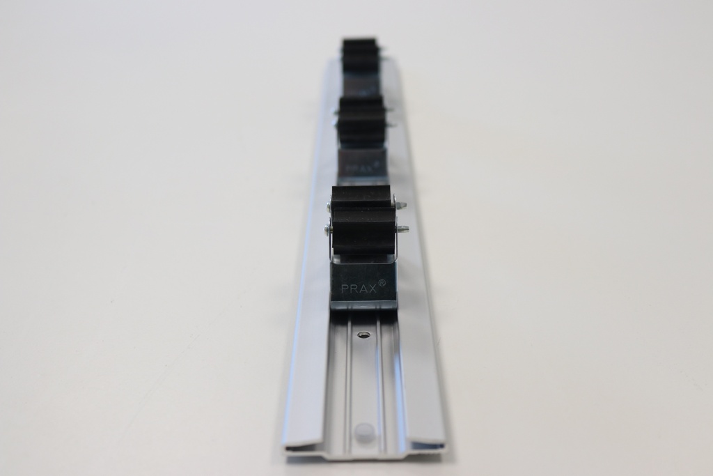 Rail aluminium pour crochets E-CLIP long. 480 mm