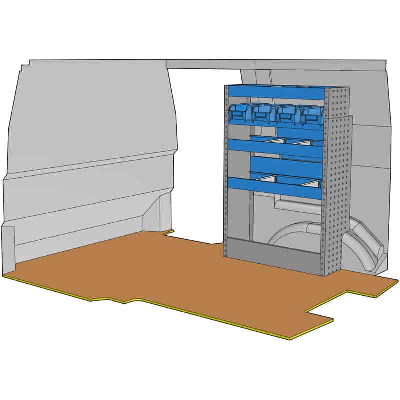 Composition pour JUMPY XS - EXPERT COMPACT(L1) - VIVARO 2019(L1) - PROACE COURT(L0) :
1 Couvre-Passage de roue ouvert avec arrêt de charges
2 Étagères avec 2 cloisons amovibles + tapis
1 Rayonnage avec 4 bacs plastiques amovibles
1 Étagère finale avec 2 cloisons amovibles + tapis
1 Lot visserie / fixations
Dimensions : L 760 x H 1152 x P 310/260mm
Poids : 22,50 Kg