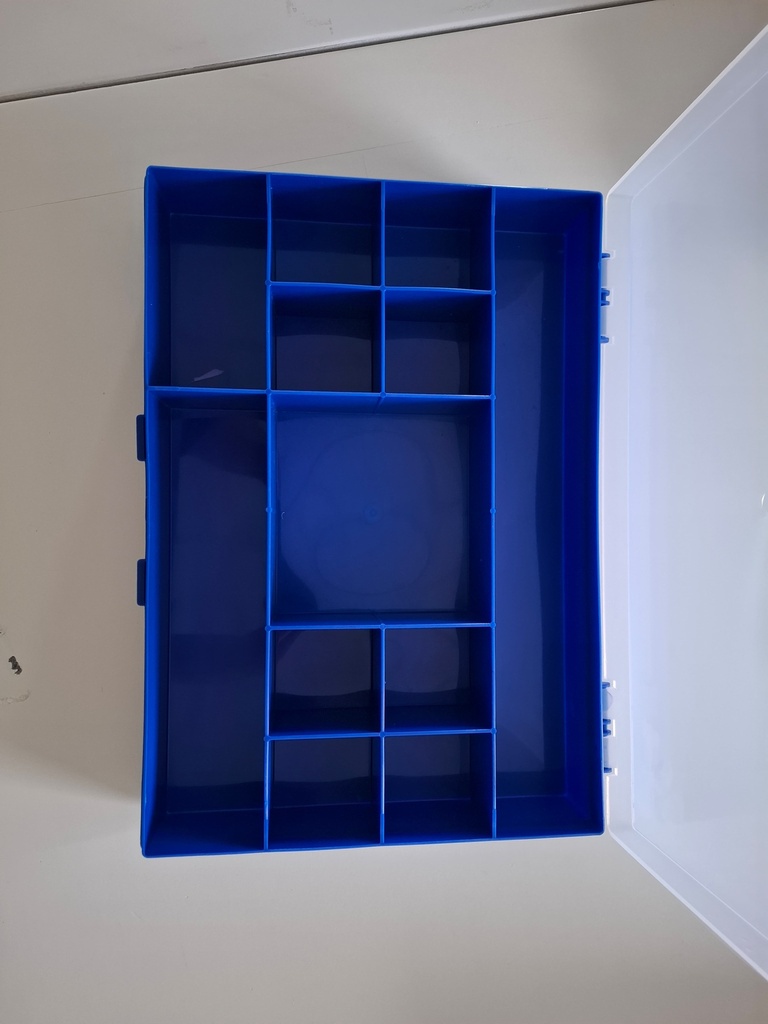 Mallette bleu couv transparent