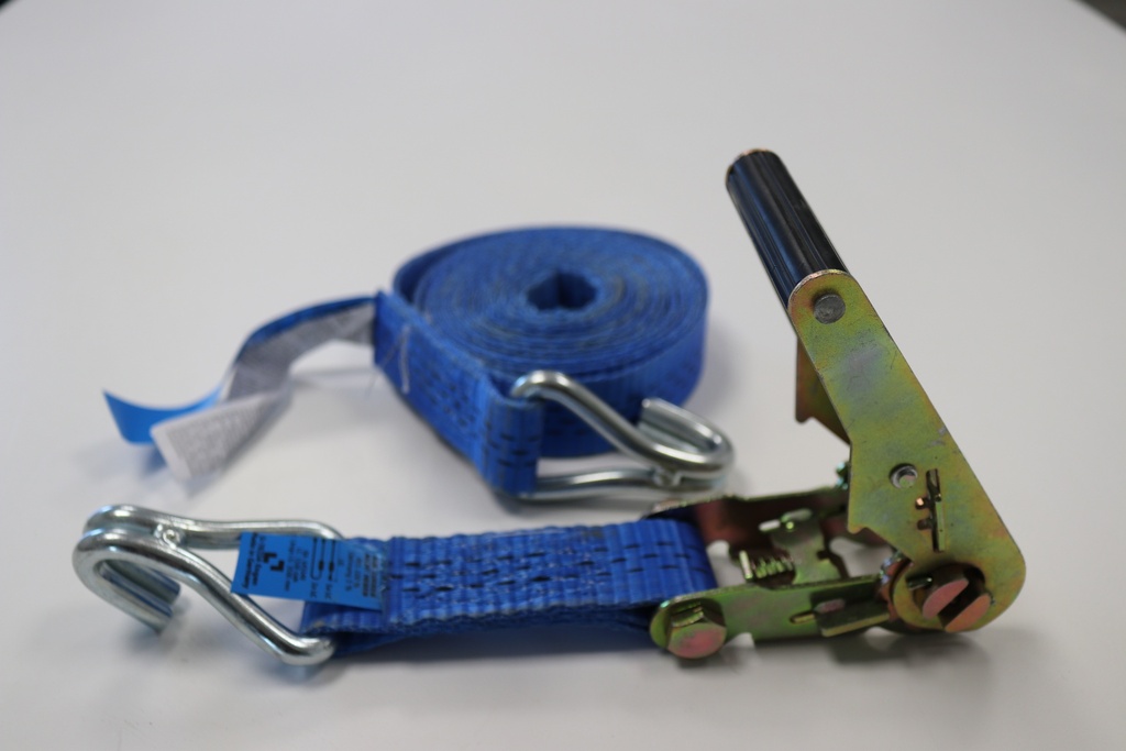 [SAN35DS/50] Sangle à cliquet 35 mm, crochet 2 doigts soudés, longueur 5000 mm, partie fixe 200 mm 