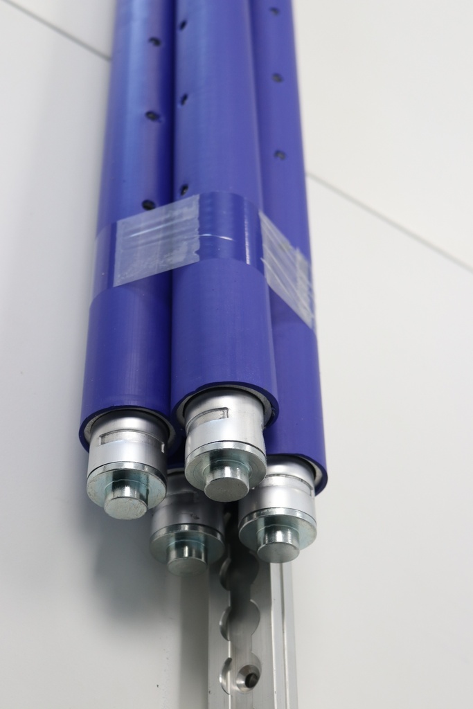 [STANDO4] Kit de 4 barres de maintien vertical ALUMINIUM, Revétues Gomme, 1680 à 2050 mm - 2 x 2 Ml de Rail Aluminium Plat RAE/10