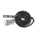 Sangle caoutchouc élastique Noire extensible, multi réglages, utilisation polyvalente longueur 5M + 10 crochets d'attache métal.