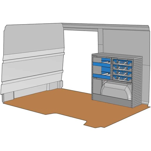 [KF14] KF14 Composition ÉTABLIS :
1 Couvre-Passage de roue ouvert avec arrêt de charges
2 Étagères avec 2 cloisons amovibles + tapis
4 Plateaux coulissants avec 1 Mallette métallique type visserie complète de bacs
1 Plan de Travail Bois
1 Lot visserie / fixations
Dimensions : L 1014 x H 996 x P 360mm
Poids : 58.13 Kg