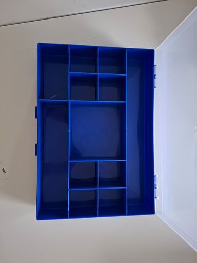 Mallette bleu couv transparent